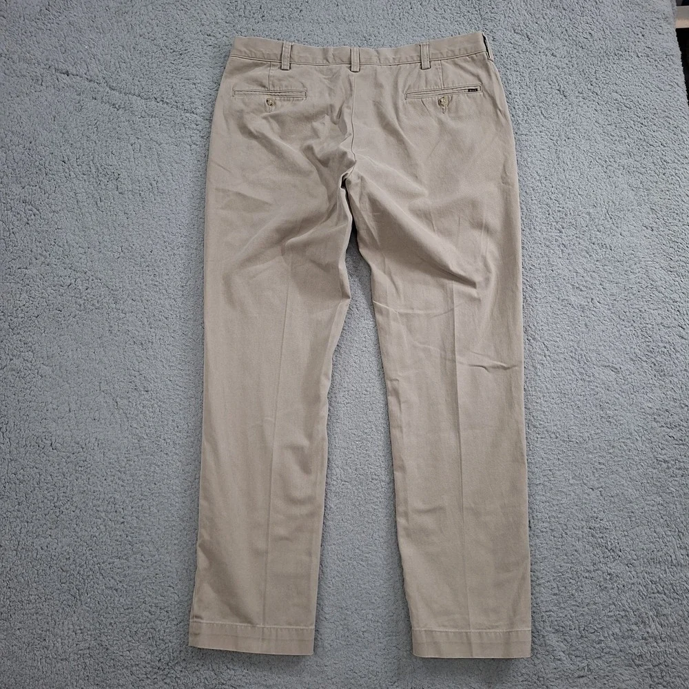 Polo Ralph Lauren Mens 36X32 Tan Slim Fit Flat Front Chino Pants 36X31 Beige